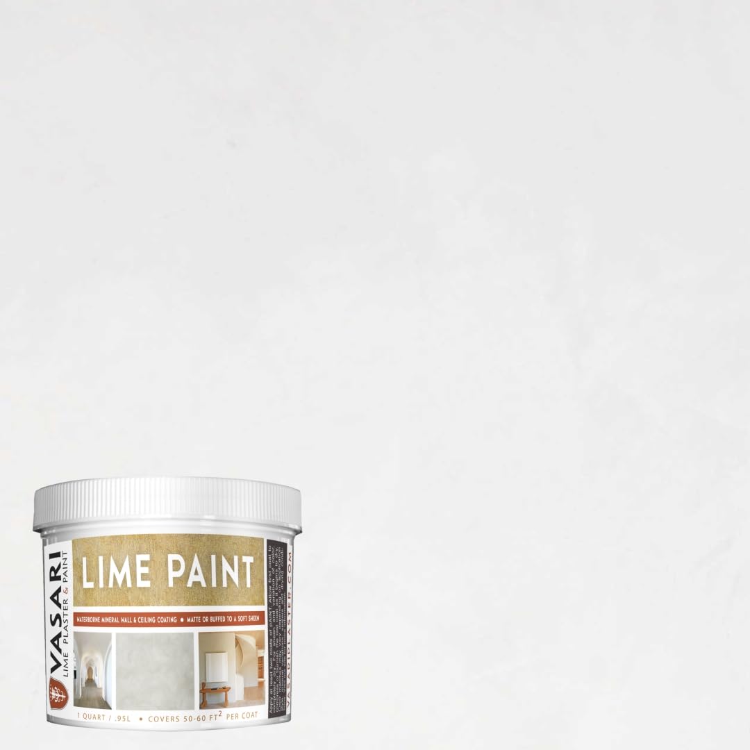 VASARI Lime Plaster & Paint | LIME PAINT | Made from Natural Lime and Powdered Marble | color: Enterprise #19 | size: 1 Quart
