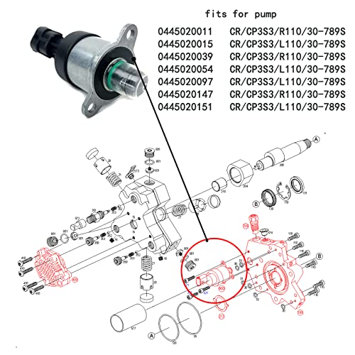 Keeptop 0928400666 Fuel Injection Pump Pressure Regulator 4932457 Metering Unit Fuel Fca Control Actuator Fits Dodge Ram 2500 3500 Cummins 5.9L L6 Turbo Diesel 2003-2007 #TOP1
