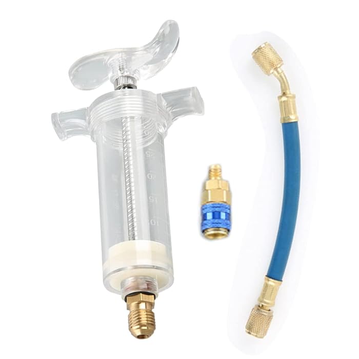 Buy AC Oil Injector Kit, Quick Coupler Refrigerant Oil and Dye Injector