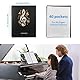 Trendecor A4 Notenmappem Music Sheet Chormappe 40 Seiten Notenordner mit 2 Stück Noten-Klammern, Wasserdicht Kunststoff Music Folder für Musikpartitur,File, Papier, Akten (32 * 24CM, Schwarz)