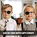 YUXIANLB 6 Pcs Eye Patches for Adults Kids, Right & Left Eye Patch for Glasses, Reusable Lazy Eyepatch for Treating Lazy Amblyopia Strabismus After Surgery (Black)