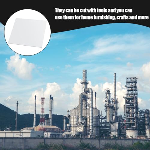 Image of Sasylvia 2 Pcs HDPE Sheet, HDPE Plastic Sheet Flexible High Density Polyethylene Board Solid Plastic Block for DIY Projects for Machining Home(White,1 /2 inchx12 inchx12 inch)