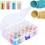 JUSTDOLIFE Embroidery Diamond Storage Box, Storage Boxes for Diamond Painting Small Beads Diamond Painting Storage Containers with Lid for Jewelry DIY Art Craft Rhinestones Sewing