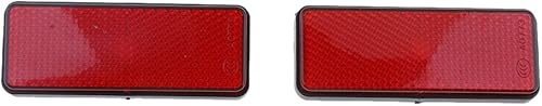 Reflectores cuadrados rojos universales para motocicletas, ATV, motos, motocross, 2 unidades