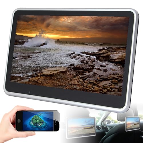 Reproductor Para Reposacabezas De Coche Con Pantalla Táctil Ips De 10,1'', Compatible Con Carplay/Android Auto Inalámbrico, TV Para Asiento Trasero Con USB/Tf/Fm/Bluetooth,1PCS-Black