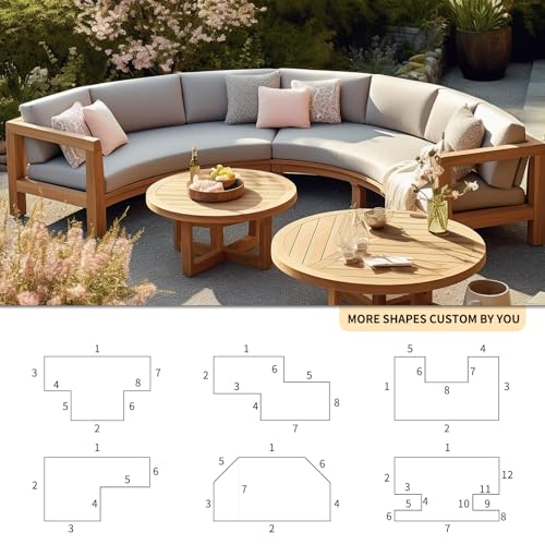 Image of Custom Bench Cushions for Indoor Furniture, Bay Window Seat Cushion Indoor, 70D Thicken Foam Bench Pad, Non-Slip Indoor Seat Cushion, Outdoor Waterproof Garden Patio Furniture Swing Cushion