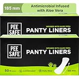 PEESAFE Aloe Vera Panty Liners for Women - Pack of 100 | Pantyliners with 185mm Length | Extra Comfort | Keeps You Dry & Fresh All Day Long