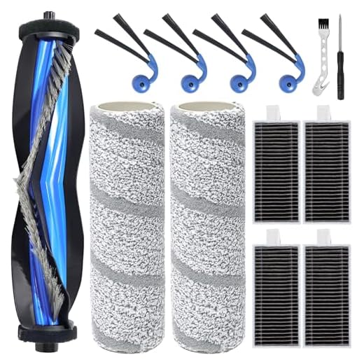 DianSung Zubehör Ersatz für Ecovacs Deebot X11 OmniCyclone / X11 Pro Omni / X11 Pro / X11 /X9 Pro Omni Staubsauger Ersatzteil, 1 Hauptbürste,2 Walzenbürste,4 Seitenbürsten,4 Filter