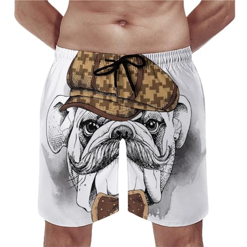 Maillot de bain séchage rapide pour homme à motif carlin avec cordon S