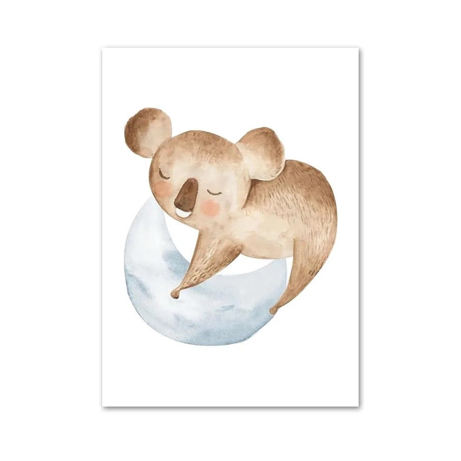 Xenite E Xenit Wall Art Canvas Prints Giraff Raccoon Panda Sloth Wall Art Posters No Fram Prints Cloud Moon Canvas Pictures Baby Kids Room Hom Decor(,50X70cm)