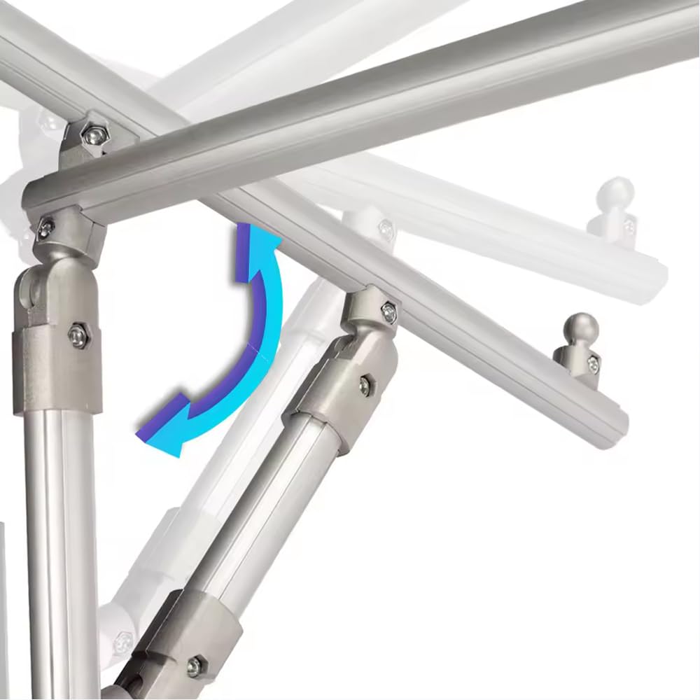 Soporte para punto de cruz, soporte ajustable de aleación de aluminio para punto de cruz y bordado con tensión de trinquete, soporte para bastidor de bordado artístico (70 cm)