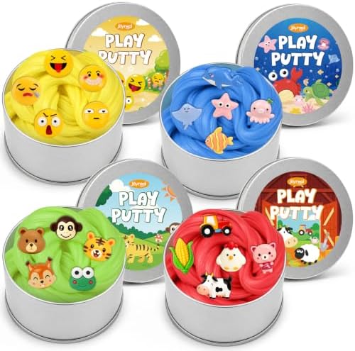 Joyreal 4 Pack Therapy Putty for Kids, Soft & Medium Resistance