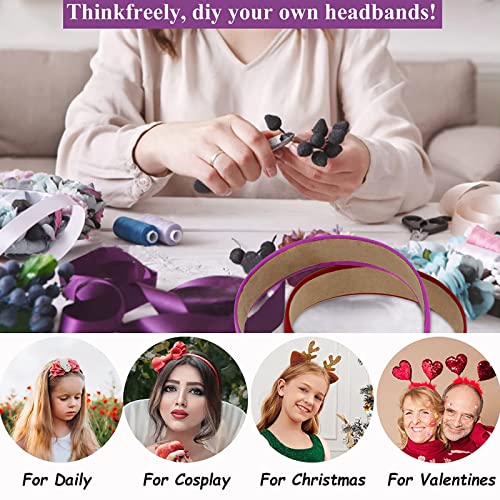 Wecoe 10 Pack Satin Headbands 1.3 Inch Wide Silk Headband Women Non Slip White Purple Red Blue Green Colorful Plain Head Bands Hair Bands Diy Hair Accessories For Women Girls Accesorios Para Mujer #TOP5