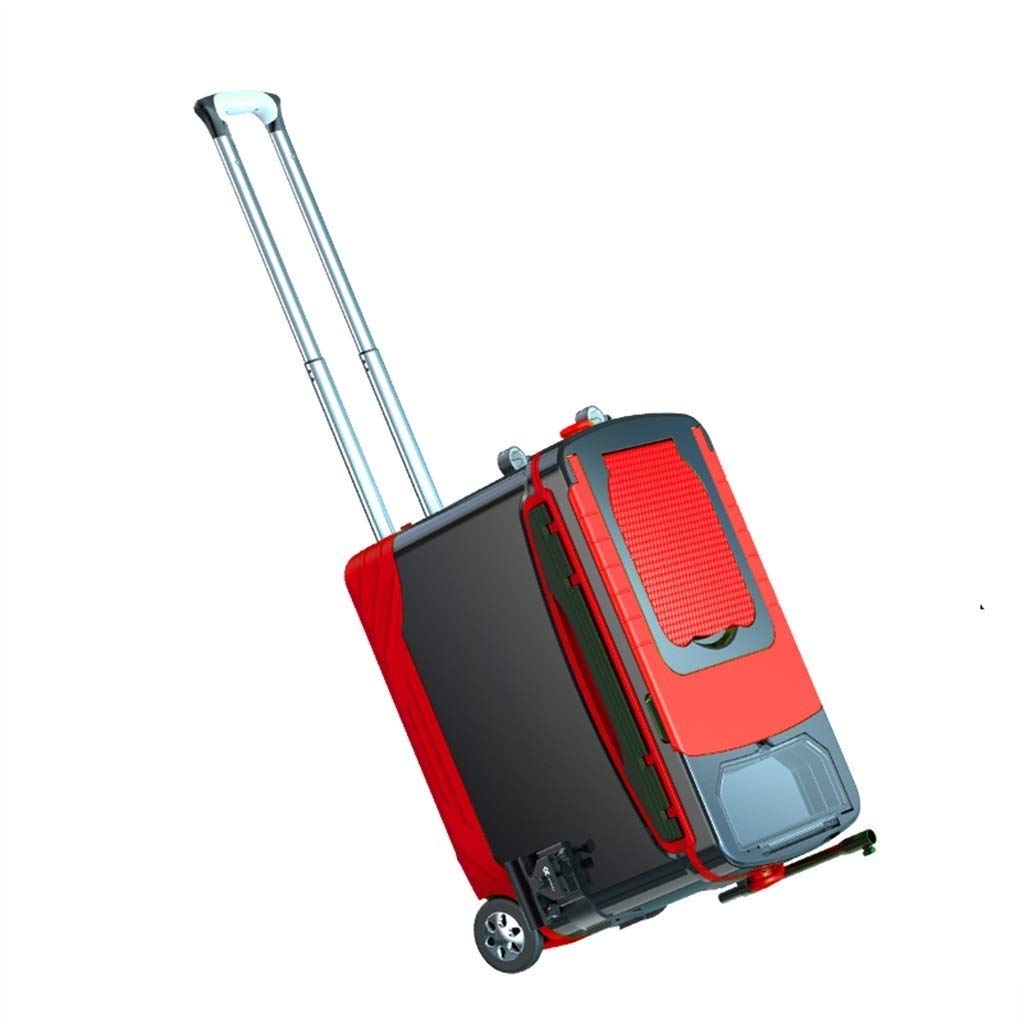 ZAIHW Rolling Fishing Box, Tackle Box Storage Bag - Fisherman Gifts for Men, Tackle Bags, Tackle Box Organizer (Color : Red)