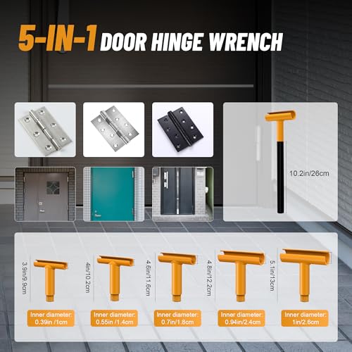 Image of Upgraded Hinge Gap Adjusting Wrench for Residential and Commercial, Door Hinge Adjustment Tool for Door Quick and Efficient Solutions, User-Friendly Adjustments Tools (Yellow)