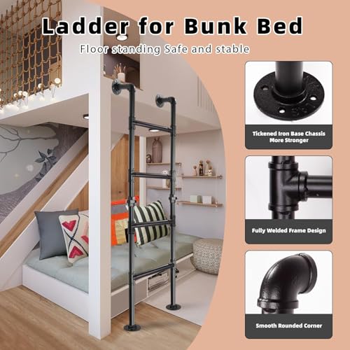 Escalera de cama alta de 5 escalones: entrada cómoda a áticos y estructuras elevadas 5