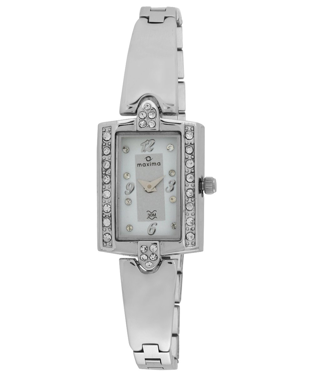 Maxima Brass Analog White Dial Womens Watch-36110Bmli, Band Color-Silver (B012ZK5S7C) Amazon Price History, Amazon Price Tracker