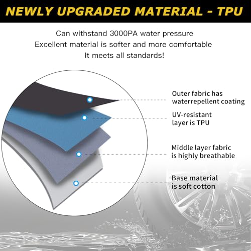 Tirol Pickup Truck Cover -Waterproof All Weather UV-Proof Windproof Upgraded Multi-Layer Truck Covers Fit for Ford F150, Chevy Silverado, Dodge Ram 1500, Toyota Tundra, Tacoma (XL-243 in) by TIROL - Image 4