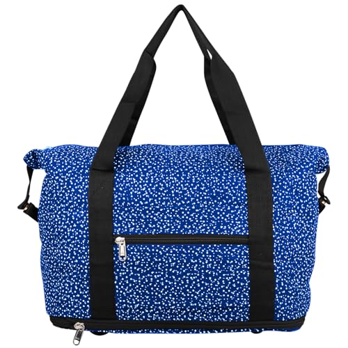 Image of ENSAC Premium Duffle Travel Bag for Men and Women, Luggage Travelling Bag for Women, Stylish Duffel Cabin Size Duffle Bag-Light Blue