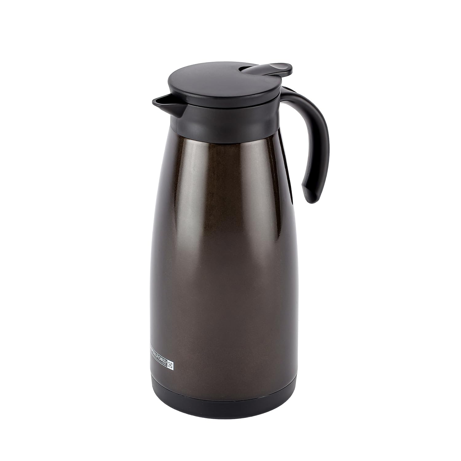 Royalford Brown Coffee Pot | Stainless Steel Thermal Carafe 1500Ml/51 Oz Jug | Double Walled Vacuum Insulated Coffee Pot With Press Button | Ideal For Coffee, Tea, Beverage Etc |
