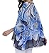 Qunsia Women's Chiffon Scarve Shawls Wraps Floral Poncho Bikini Cover up Tops (Z-4296, One Size)