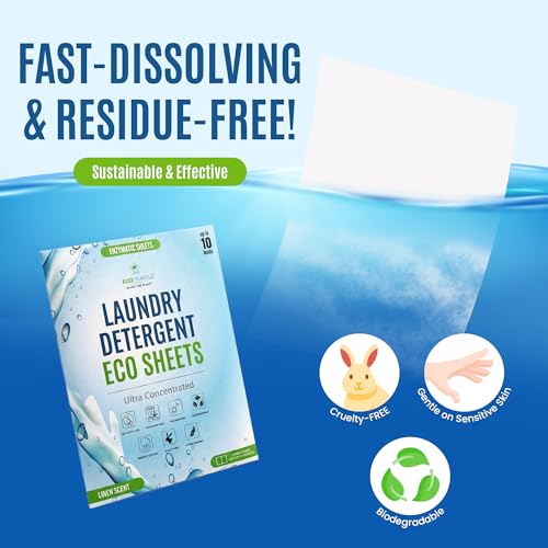 Image of Eco-Friendly Travel Size Laundry Detergent Sheet 10 Load Ultra Concentrated
