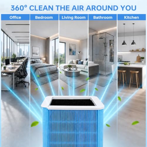 Image of 211+ AllergenBlock Filter Compatible with Blue Pure 211+ | For 211+ & 211+ Auto, 2 Stage Filtration System of Filter and Activated Carbon Filter, Removes Pet Dander & Odors, 1 Pack
