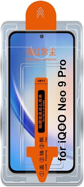 Kepuch Screen Protector Compatible for Vivo iQOO Neo 9 Pro 6.78" - Tempered Glass with Auto-Alignment Tool