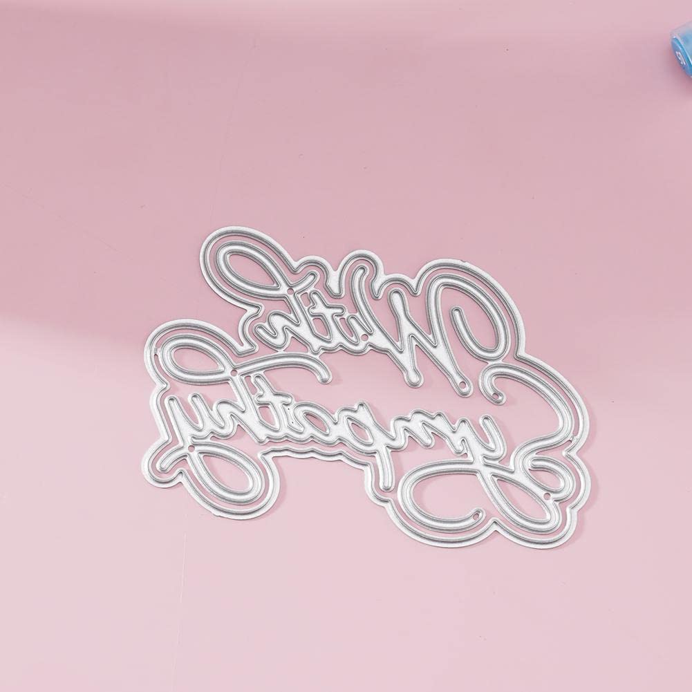 Happy Birthday Fustelle Parole Lettera Stencil Metallo Fai da te Scapbooking Parper Card Metallo Taglio Modelli Stencil Album Foto Carta Carta Decorazioni Artigianato Regali di Compleanno