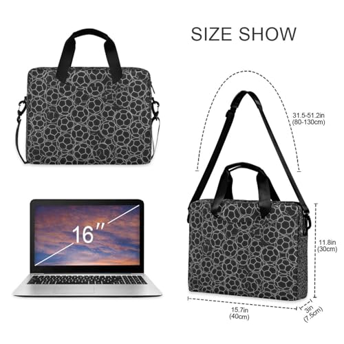 Bolso para portátil senya con patrón de fútbol miniatura 5