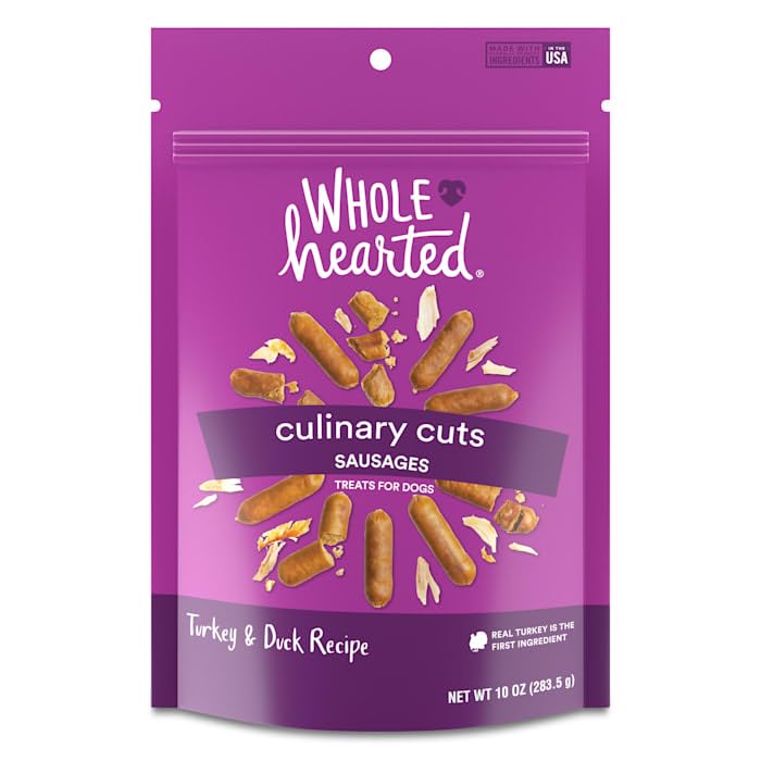 WholeHearted Culinary Cuts Sausages Turkey & Duck Recipe Dog Treats 10 oz.