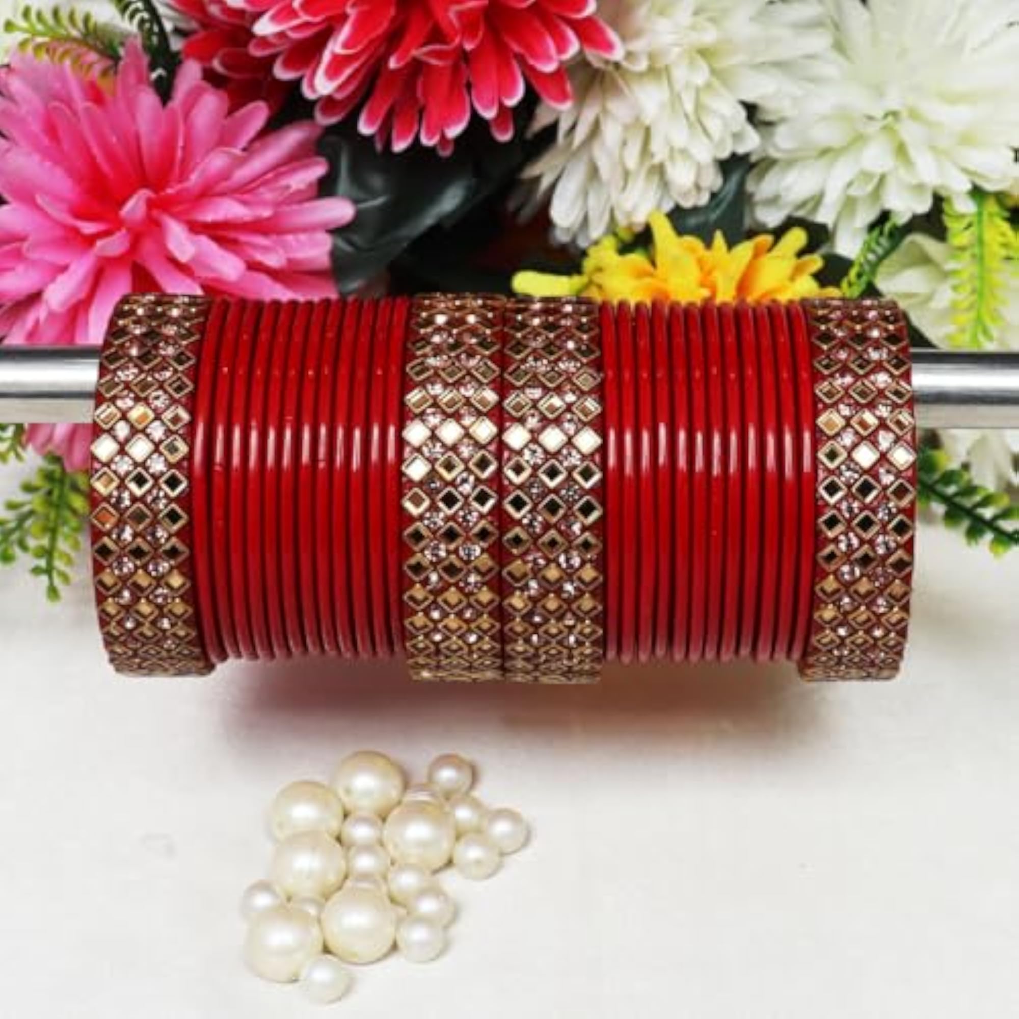 Rajasthani Kundan Lac Wedding Chura Set