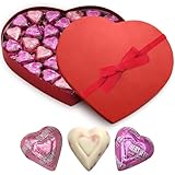 Mother's Day Chocolate Hearts in Heart Shape Box, Premium Pack of 60 Heart Shaped White Chocolates – A Sweet Mother’s Day Gift for Mom, Perfect for Sharing & Celebrating