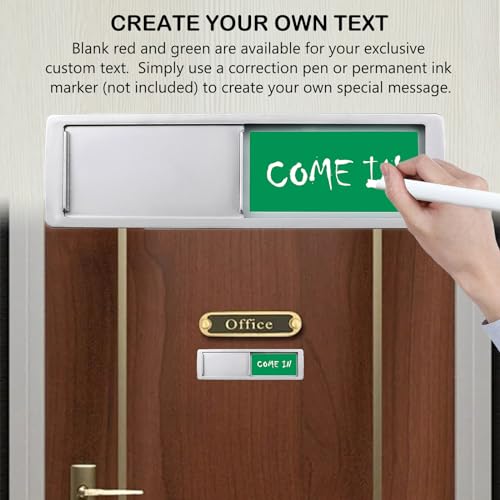 Image of Privacy Door Sign,Blank Office Sign,Vacant Occupied, Do Not Disturb, On Off,In Out,Door Signboard for Bathroom, Office, Home, Hotel -7 inch x 2 inch