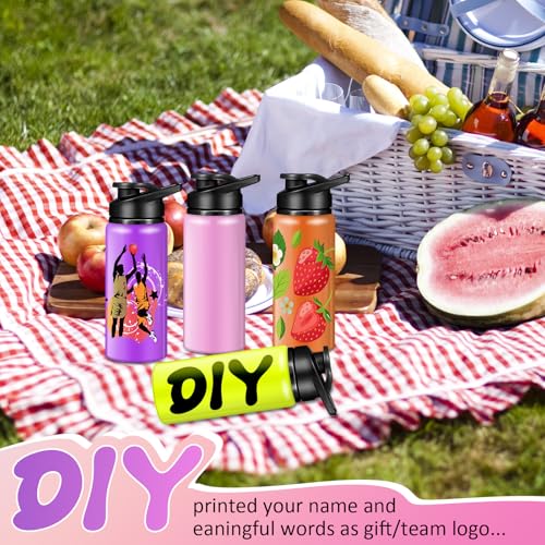 Mimorou 10 Pieces 20oz Reusable Aluminum Water Bottles Bulk Multicolor Outdoor Sports Water Bottles for Travel, Gym, Hiking, Cycling, Camping, Fishing, Snap Lid(Macaron Color)