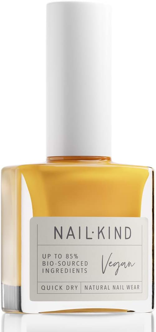NAILKINDYellow Nail Polish - Flip Flop - Bright High-Shine Yellow Nail Varnish - Vegan Nail Lacquer - Peta Certified + Cruelty Free - Quick Drying Long Lasting - Chip Resistant Manicure - 8ml