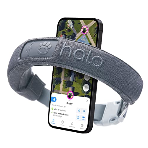 Halo Collar 2+ (Medium, Graphite) Wireless Dog Fence, GPS Tracking
