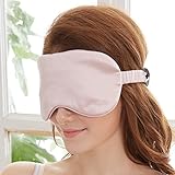 YUNS Advanced 19 Momme Mulberry Silk Sleep Mask, Both Sides Silk, Silk Covered Elastic Band, Big Size 22X10cm, Hypoallergenic, Anti-aging, Anti-eye wrinkles, Light-blocking, 1pc.(lotus pink)