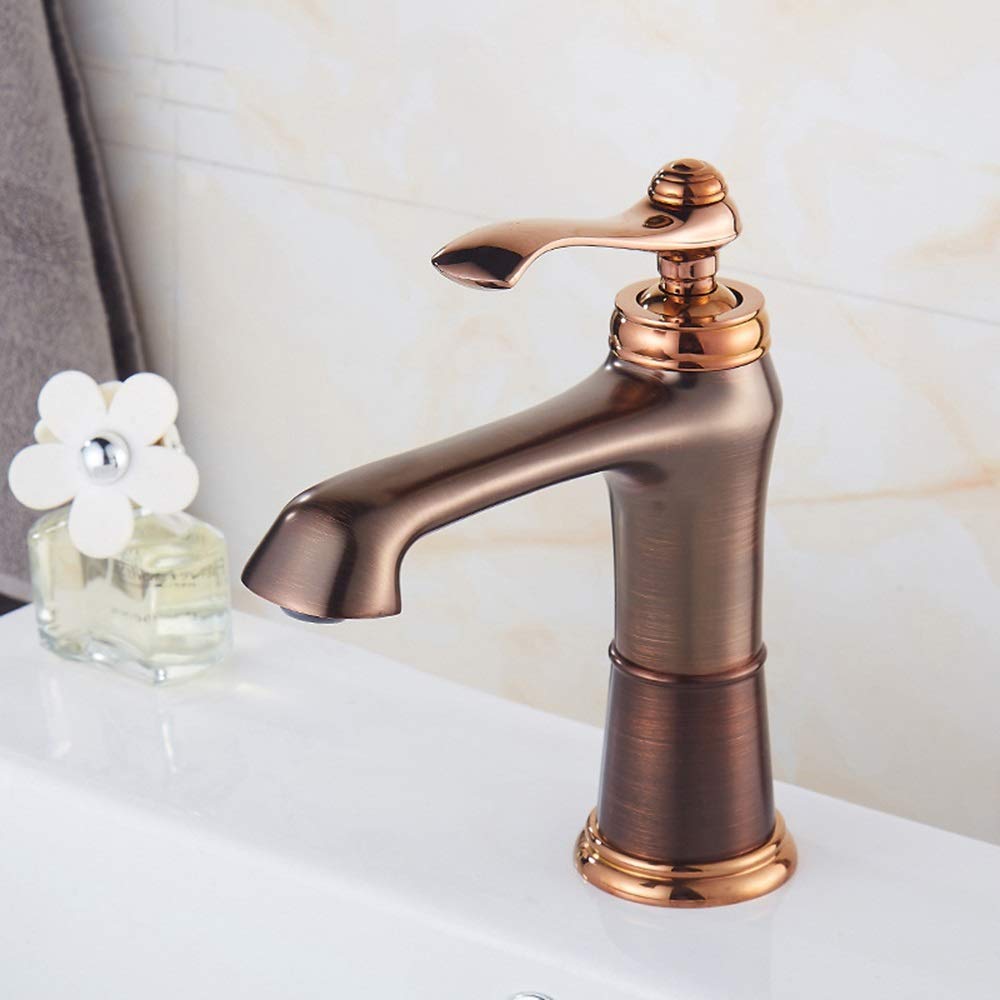 Robinet cuivre américain eau propre et saine, mitigeur de vasque anti-corrosion