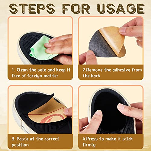 Image of Jecery 36 Pcs Suede Soles for Dance Shoes Non Slip Shoe Pads on Bottom of High Heeled Shoes Protectors Adhesive for Women(Black)