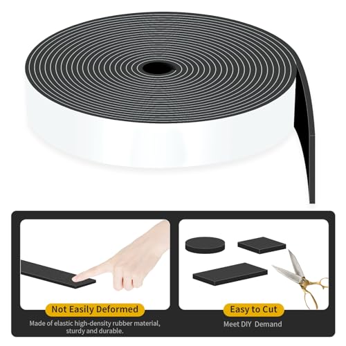 Image of Foam Tape,Weather Stripping,High Density CR,Soundproof,2 in x 1 /8 in x 15Ft | Weather Stripping Door Seal,Strong Adhesive, Weatherproof, Reduce Noise,Foam Insulation Tape for Doors and Windows,Black