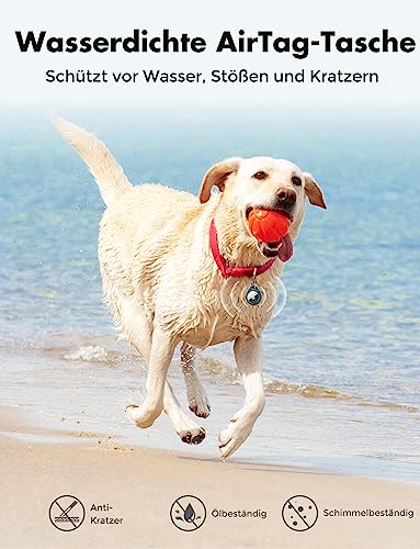UNBREAKcable AirTag Anhänger, 4er Pack AirTag Schlüsselanhänger Schutzhülle, Air Tag Silikon Kratzfest TPU-Hülle, Keyring Abdeckung Case Cover für Schlüssel, Tasche, und Hund