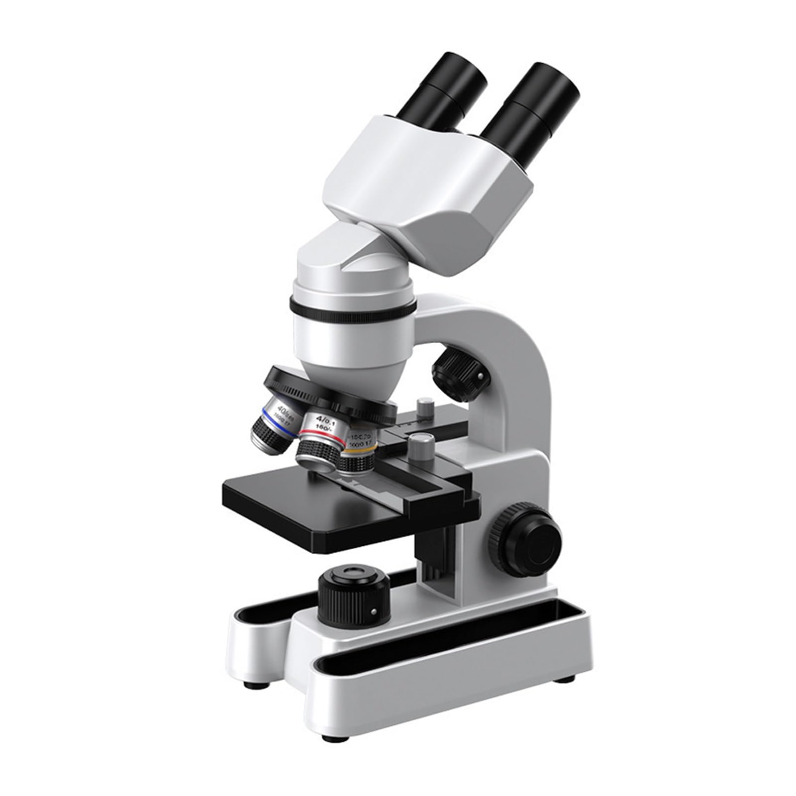 Microscopio compuesto estereoscópico binocular con aumento de 40-1600X, ideal for niños, estudiantes y educación en el hogar.