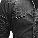 Men's Classic Long-Sleeved Denim Shirt Button Down Washed Denim Shirt Lapel Denim Shirt Casual Slim Fit (Light Grey,X-Large)