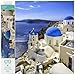 Produktbild DIAMOND DOTZ 2592469 Original 5D Diamond Painting Squares Set, Santorini, DIY Diamant-Malerei-Kit mit quadratischen Glitzersteinen für Erwachsene und Kinder ab 12 Jahren, Intermediate