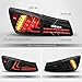 MOSTPLUS Tail Lights Compatible for Lexus IS350 IS250 2006-2012 (Set of 2) (Smoke Tinted)