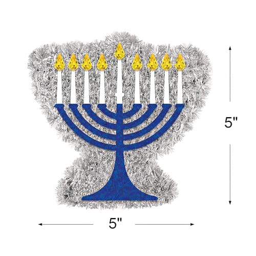 Menorah Glitter Wall Sign for Hanukkah (wood) Home Decor