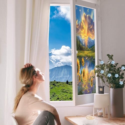 Lámina Vinílica para Ventana Privacidad Flores Amarillas 17.7x23.6 in miniatura 6