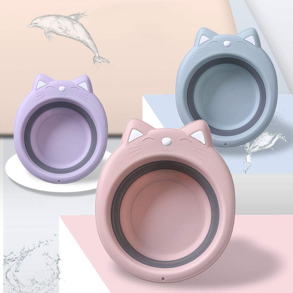 Lavandino Pieghevole, Secchio Pieghevole Portatile Pieghevole for Turismo all'aperto, promozione del lavabo in Silicone, Pesca, Campeggio, Auto, Cucina, Lavaggio, Secchio(Grey)