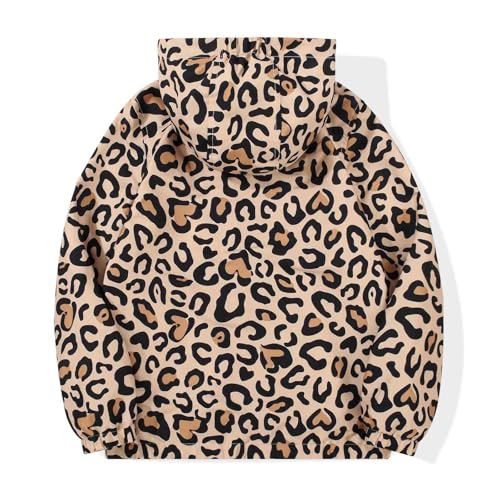 Image of SUNDAY ROSE Girls Windbreaker Jackets Lightweight Water Resistant Coat Outwear with Hooded for Kids
